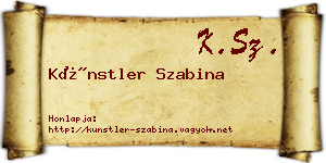 Künstler Szabina névjegykártya